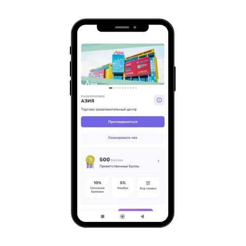 Программа лояльности для торгового центра
